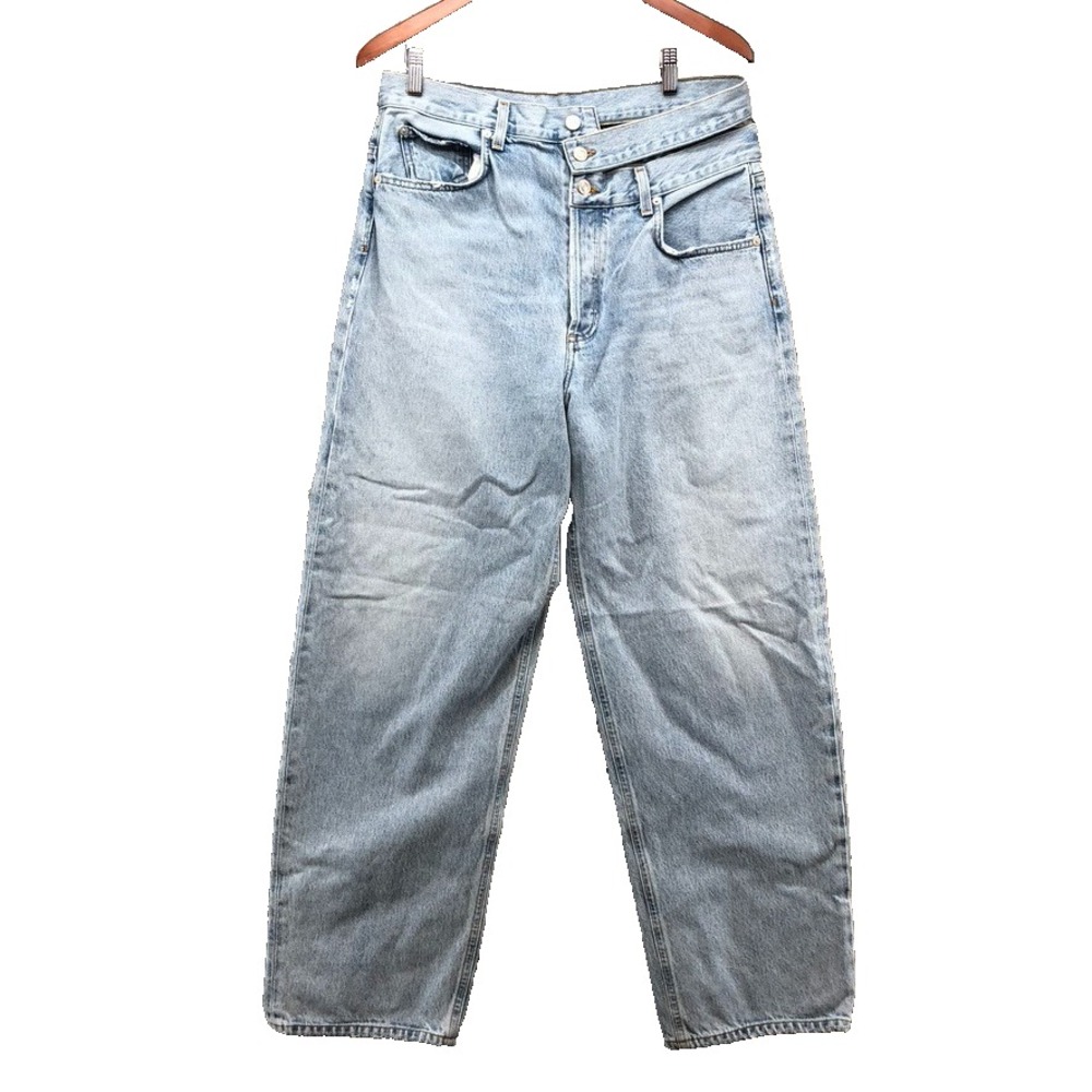Agolde Broken Waist Band Jeans Womens 30 10‎ Blue Denim High Rise Organic